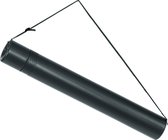 Linex Tekeningkoker - uitschuifbare lengte 40-75 cm - diam. 6 cm - kleur zwart