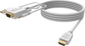 Vision TC 2MVGAHDMI video kabel adapter 2 m HDMI Type A (Standaard) VGA (D-Sub) + 3.5mm + USB A Wit