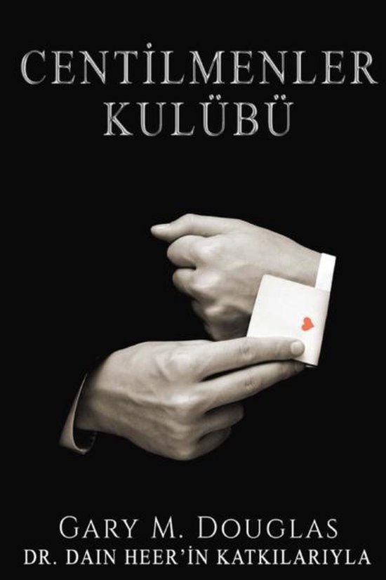 Boek "CENTLMENLER KULÜBÜ" met een afbeelding van handen die een kaart met een hartje aan het uit de mouw halen.