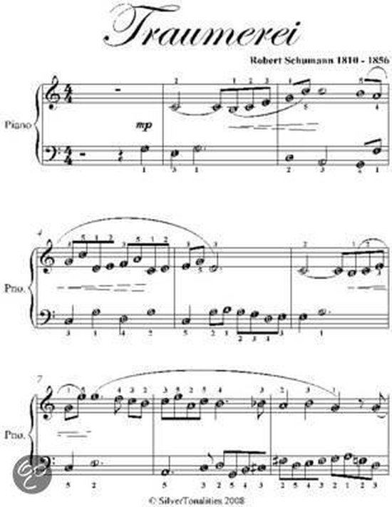 Traumerei Easy Piano Sheet Music (ebook), Robert Service ...