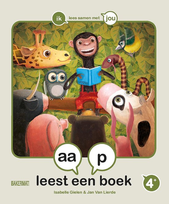 Samenleesboek voor kleuters 0 - aap leest een boek - Isabelle Gielen | Nextbestfoodprocessors.com