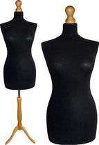Zwarte paspop met licht bruine sparkling driepoot 44/46