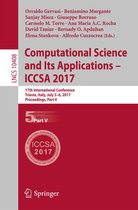Lecture Notes in Computer Science 10408 - Computational Science and Its Applications – ICCSA 2017