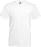 5-Pack Fruit of the Loom T-shirt - V-hals - Wit - Maat XXL