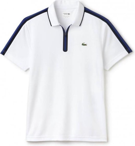 Lacoste Australian Open Heren Tennispolo (wit/donkerblauww) M/L