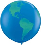 Planeet Aarde Ballon XL 90cm per stuk