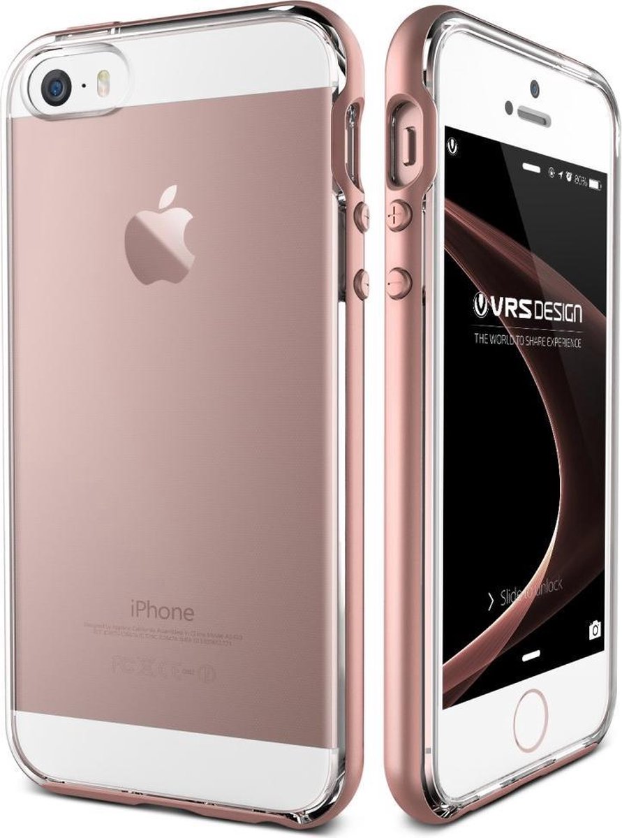 bol com VRS DESIGN Crystal Bumper Case Apple iPhone SE Rose Gold