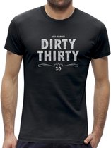 Dirty Thirty - Leeftijd 30 jaar t-shirt  / kado tip / heren maat XL / origineel verjaardags cadeau