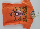 Knot so Bad-jongens-shirt, t-shirt-Selfie Pic-Neushoorn-kleur: oranje-maat 98