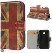Motorola Moto E agenda wallet tasje hoesje UK vlag