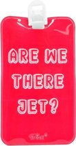 Dresz Kofferlabel Are We There? Pu-leer 11 X 7 Cm Rood