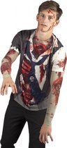 Halloween Shirt met zombie opdruk heren M