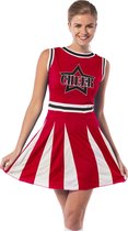 Red Star | Cheerleader kostuum voor dames | Carnavalskleding | Maat S | Rood
