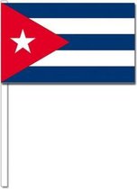 10 zwaaivlaggetjes Cuba 12 x 24 cm