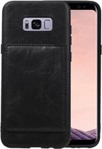 Staand Back Cover 1 Pasjes voor Galaxy S8 Zwart