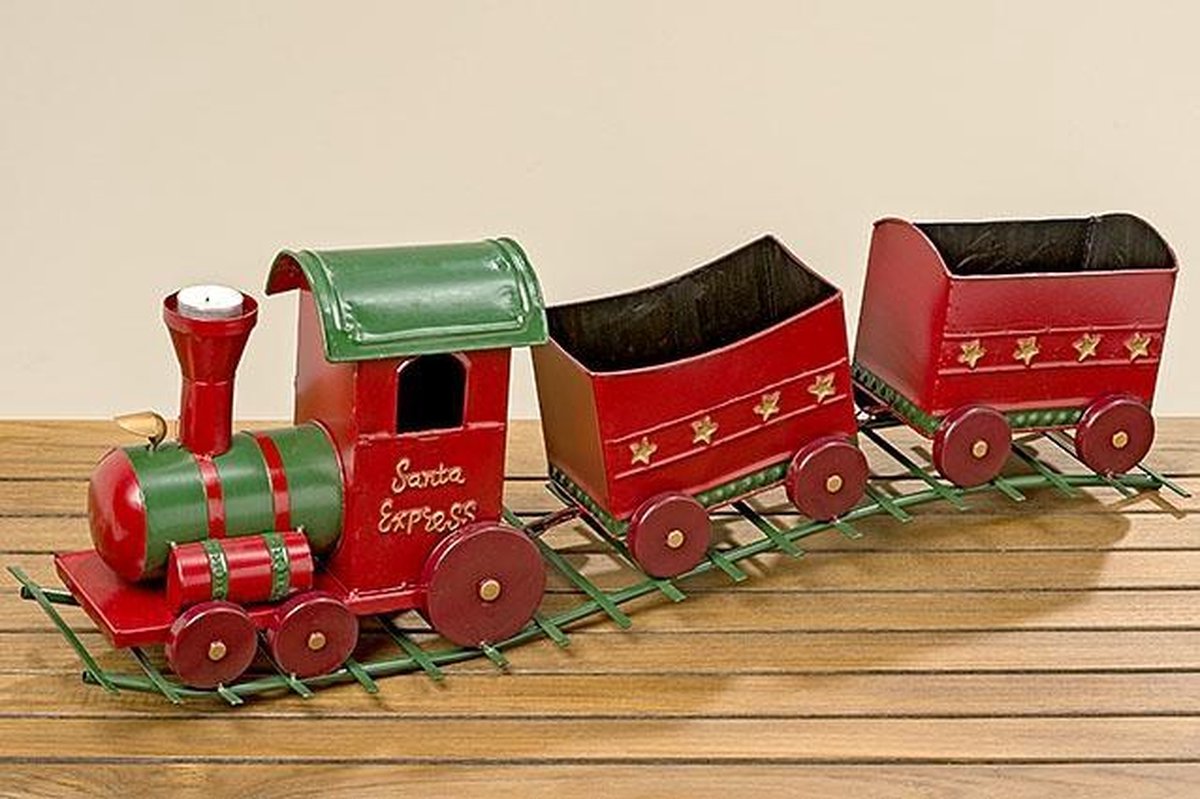 Petit Train Noël 14pz Train De Noël 1 Locomotive+3 Wagons,8 Rails