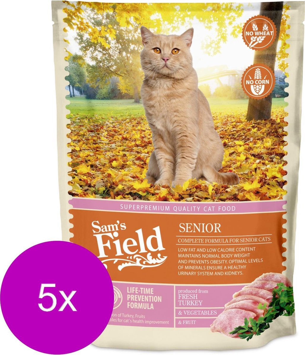 Sam's Field Sam's Field Cat Senior - Kattenvoer - 5 x 400 g