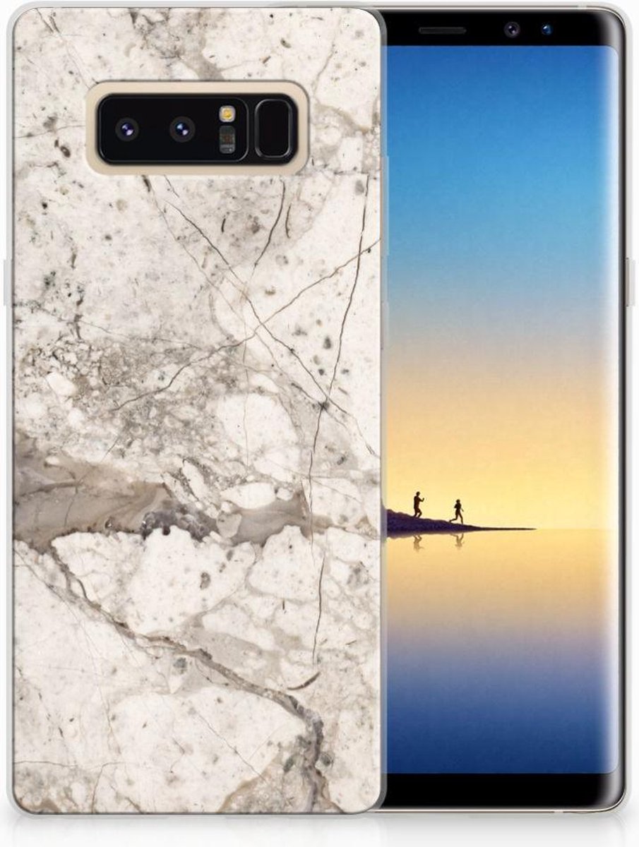 Samsung Galaxy Note 8 TPU Siliconen Hoesje Marmer Beige