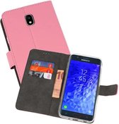 Booktype Telefoonhoesjes - Bookcase Hoesje - Wallet Case -  Geschikt voor Samsung Galaxy J7 2018 - Roze