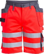 FE Engel Korte Broek EN 20471 6502-770 - Rood/Grijs 4725 - 52