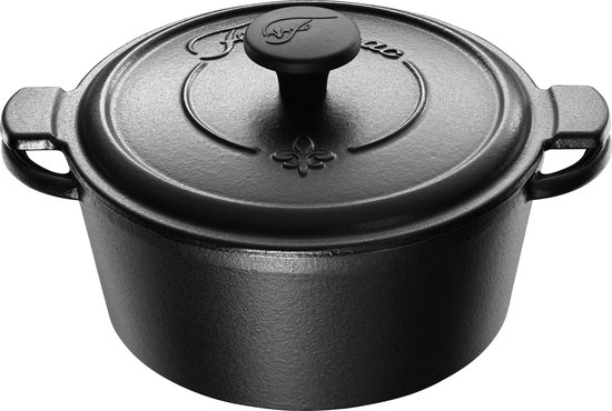 Fontignac Mains libres ronde cocotte/braadpan 20 cm - zwart | bol.com