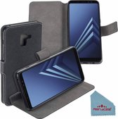 Pearlycase® Zwart Y Wallet Bookcase Hoesje voor Samsung Galaxy A8 Plus 2018