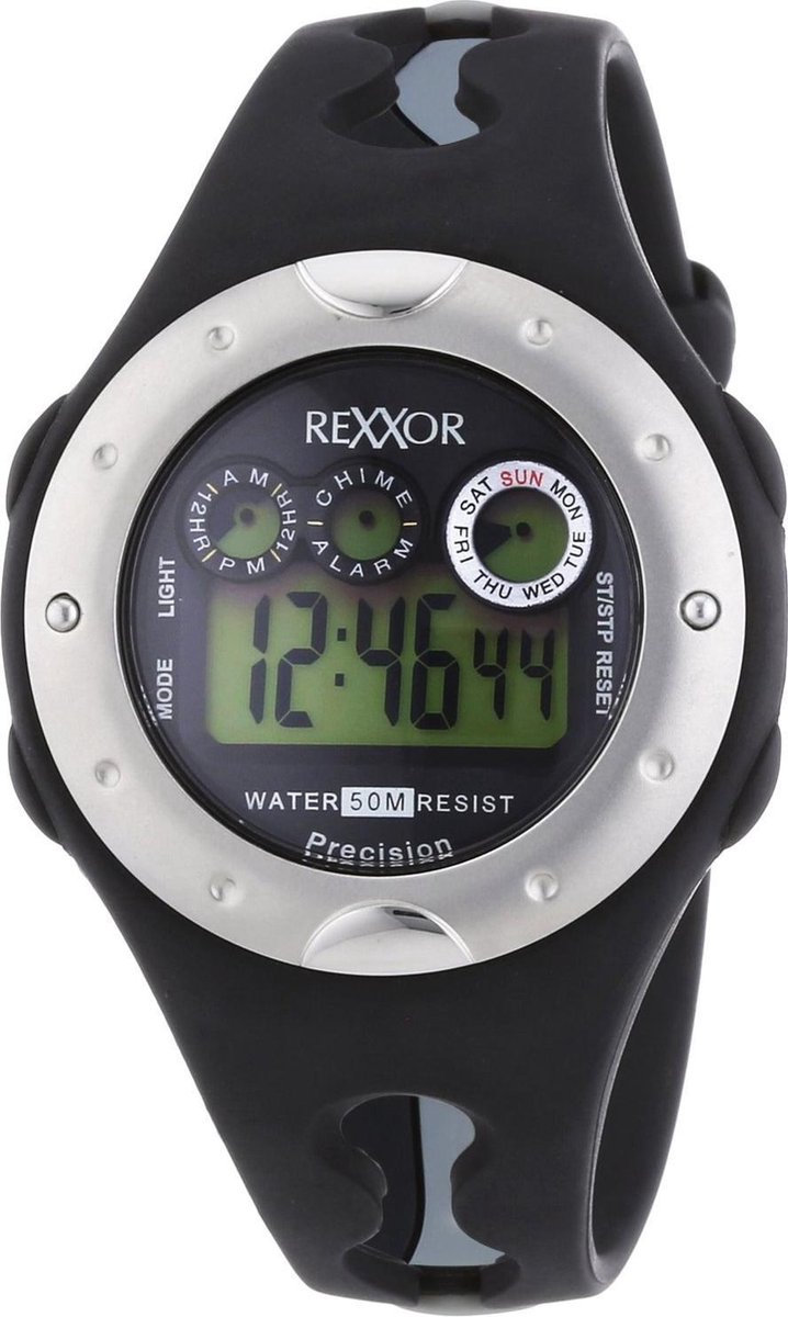 Rexxor 239-6068-44 Horloge - Rubber - Zwart - Ø 41.4 mm