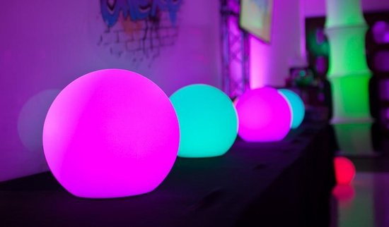 Kiezen Onrustig Op de loer liggen LED Bol verlichting 25 cm - ambiance sfeerverlichting LED Ball -16 kleuren  RGB wit -... | bol.com