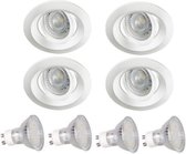 LED inbouwspot - GU10 | Wit (set van 4 stuks)