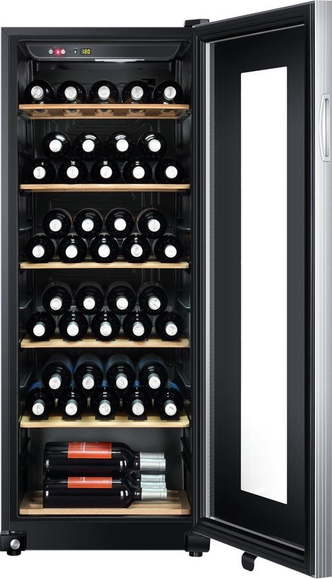 Haier WS59GAE wijnkoeler Thermo-elektrische wijnkoeler Vrijstaand Zwart 59  fles(sen) | bol.com