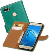 Zakelijke PU leder booktype hoesje voor Huawei P9 Lite Mini groen