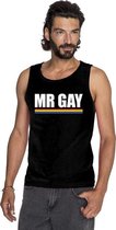 Gay Pride singlet shirt/ tanktop zwart Mister Gay heren - LGBT/ Homo shirts S