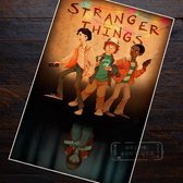 Stranger Things | Classic Vintage Art Poster | Real Kraft Paper |