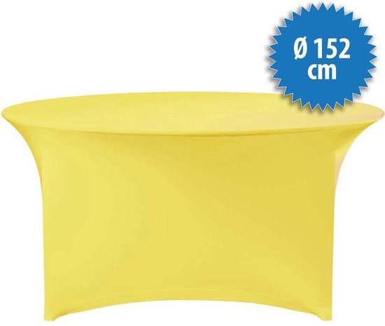 Cover Up Tafelrok Stretch - Ø152cm - Incl. Topcover - Geel