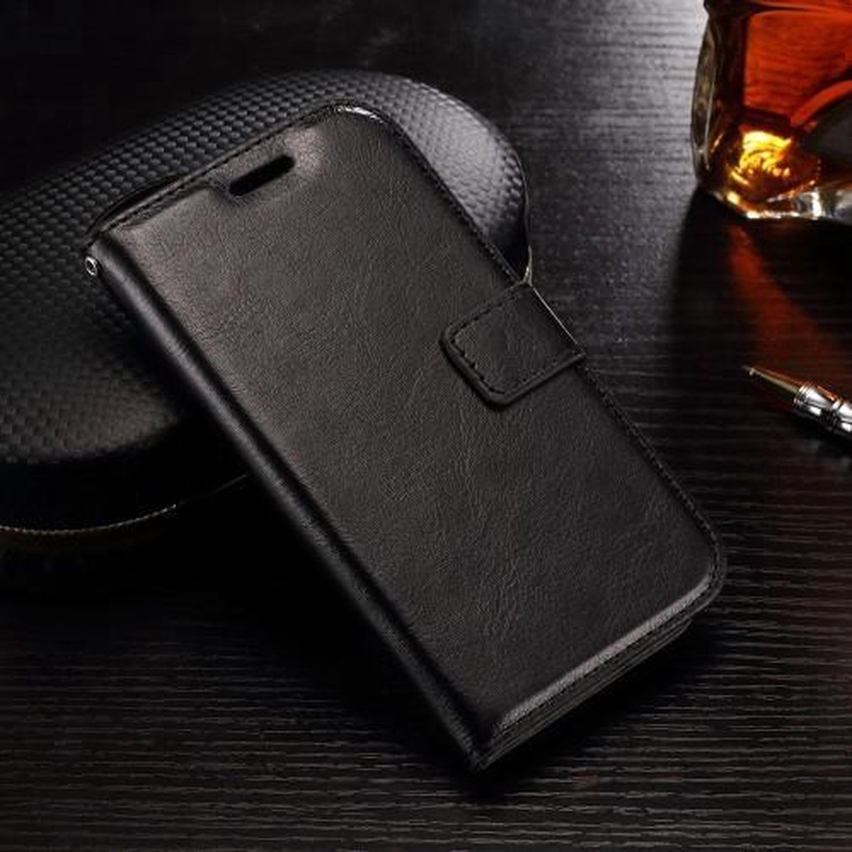 Cyclone Cover wallet hoesje Geschikt voor: Huawei nova zwart