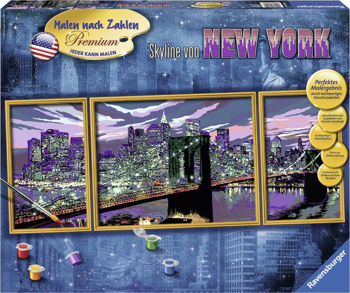 Ravensburger schilderen op nummer Skyline van New York - Hobbypakket |  bol.com