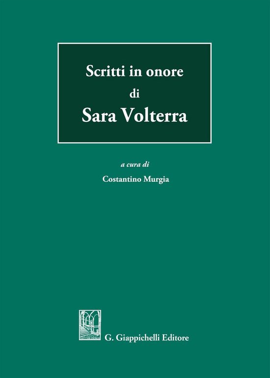 Scritti in onore di Sara Volterra - cover