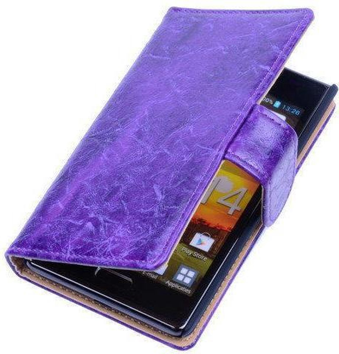 Bestcases Vintage Lila Book Cover LG Optimus L5