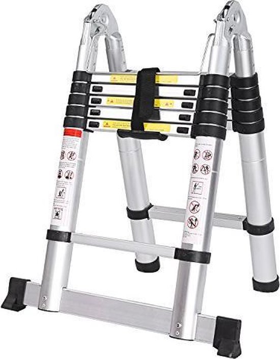 Ladders - Telescopische Ladder - 6.20 meter- Inklapbaar - Aluminium | bol. com