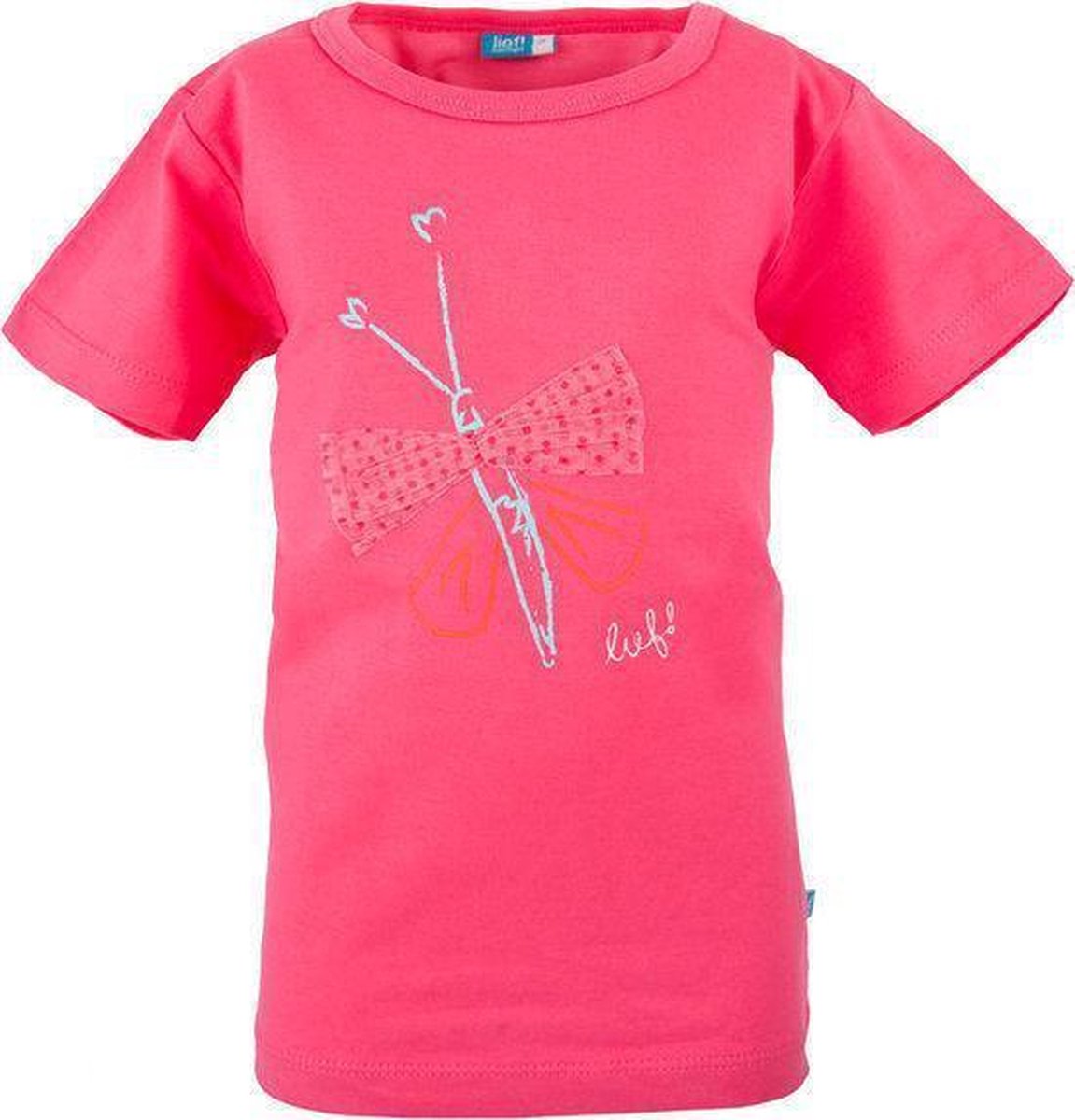 lief! Meisjes T-shirt - Bright Pink - Maat 74