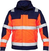 F. Engel 1935-830 Winter Jack EN 20471 Oranje/Marineblauw maat XXXL