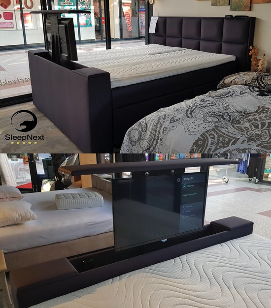 SPECTRA Luxe Boxspring + TV LIFT 32"inch & COMBI DEAL! - 180x200cm | bol.com