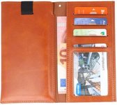 Bruin Insteek Wallet Cases Hoesje Universeel tot 5.7 Inch