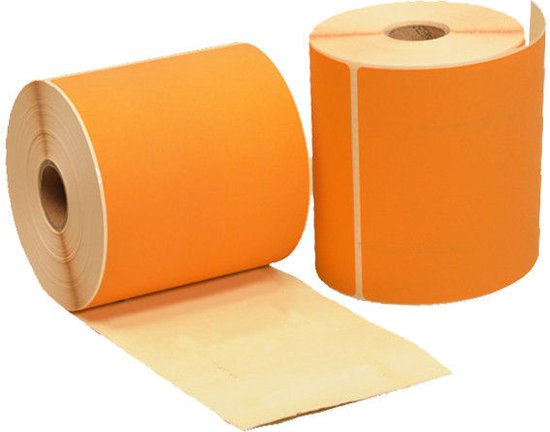 Zebra Compatible Etiket 102x150 Mm Oranje 300 Etirol Kern 25 Mm 9842