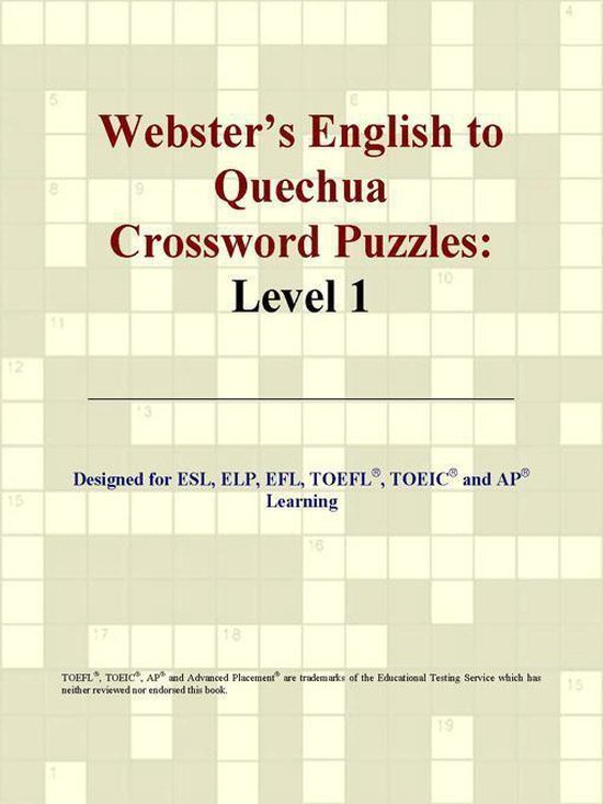 Webster #39 s English to Quechua Crossword Puzzles: Level 1 (ebook) Icon