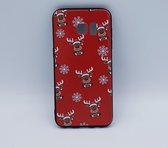 Geschikt voor Samsung S7 Edge – hoes, cover – TPU – kerst – Rudolf rednose – rood