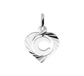 Robimex Collection Hanger Hart Letter C - Zilver