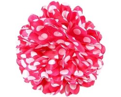Spaanse haarbloem roze met witte stippen - bloem bij flamenco jurk -