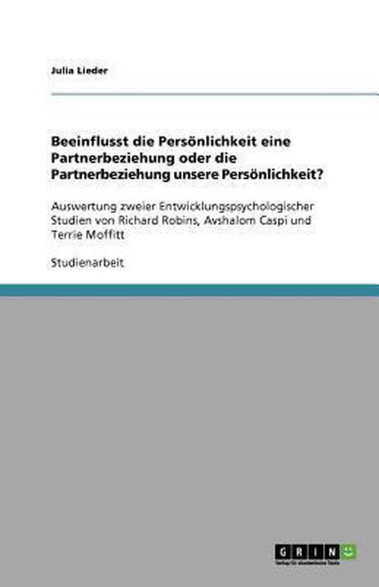 Beeinflusst die Persönlichkeit  eine Partnerbeziehung  oder ... - cover