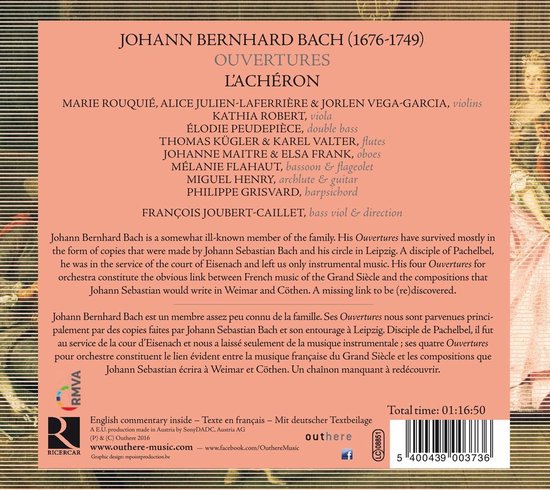 L'Achéron, François JoubertCaillet Ouvertures (CD), Francois Joubert